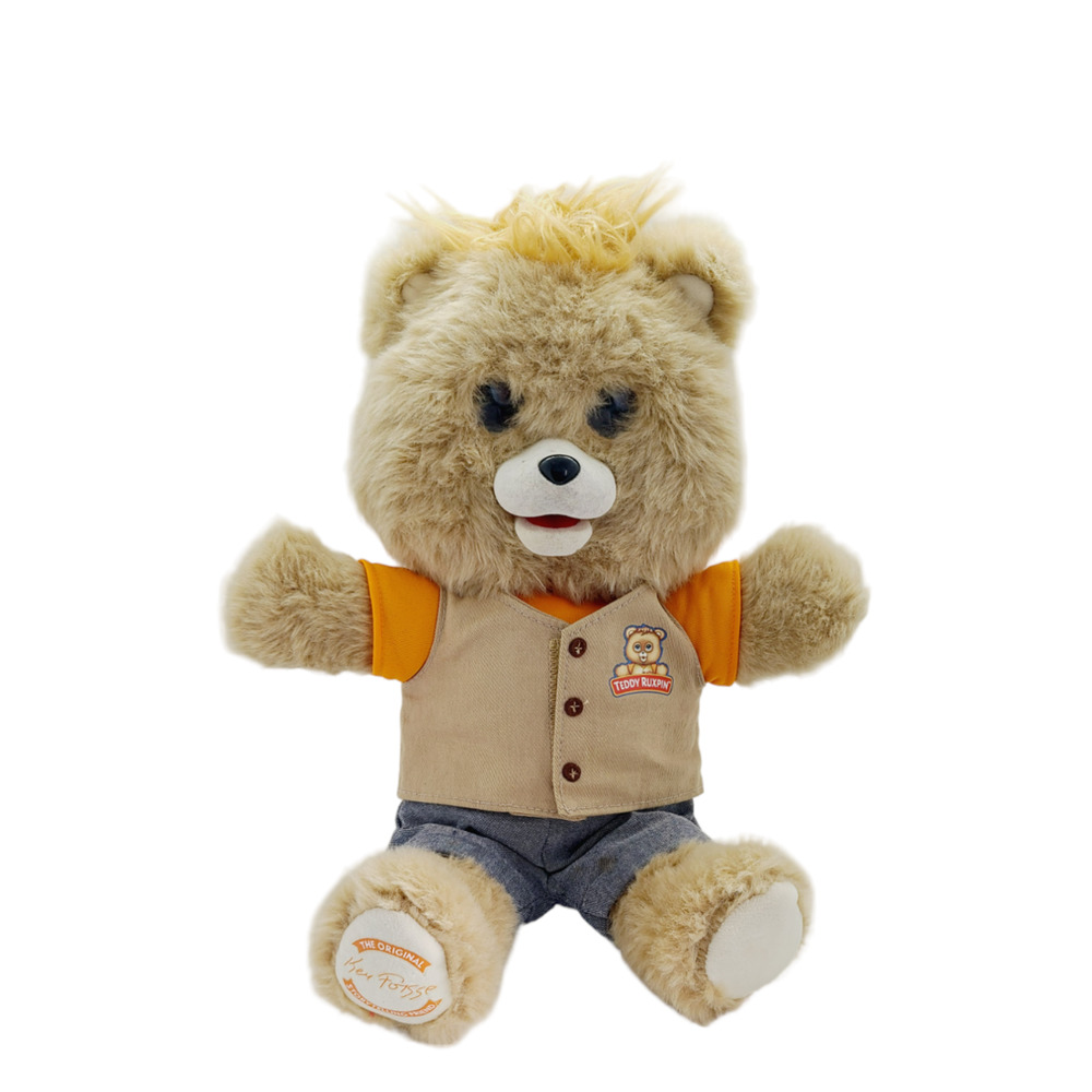 2017 Wicked Cool Toys Teddy Ruxpin Storytelling Bear Plush LCD Eyes Tan Vest